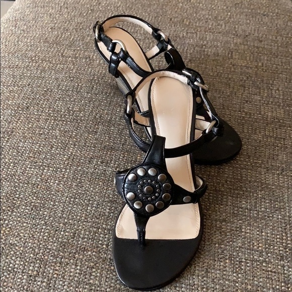 Gently Loved Coach Harper Studded Leather Heel - Picture 1 of 6